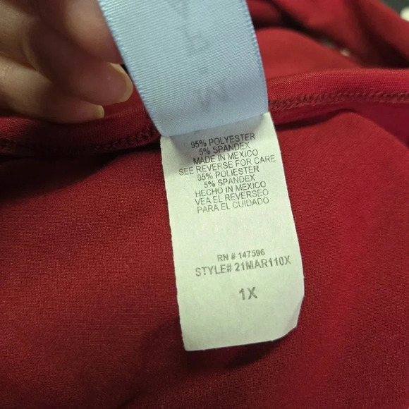 M FASIS | Lavish Cinch Side Tank Top in Red sz 1X - Picture 9 of 10